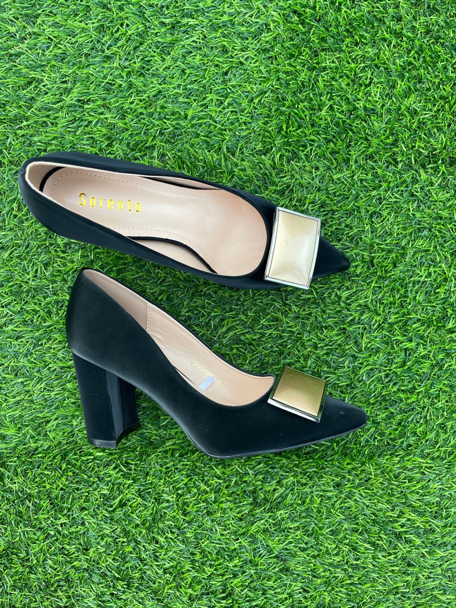 Footwear Sorento | Sorento - Johnstown Black Court Shoe