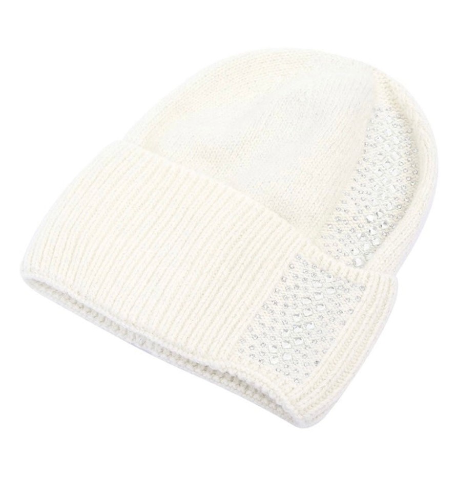 Accessories Rachel's | Rachels - Cream Angora Wool Hat & Snood Set