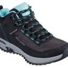 Footwear Skechers Ankle Boots | Skechers - Black And Turquoise Waterproof Hiking Boot