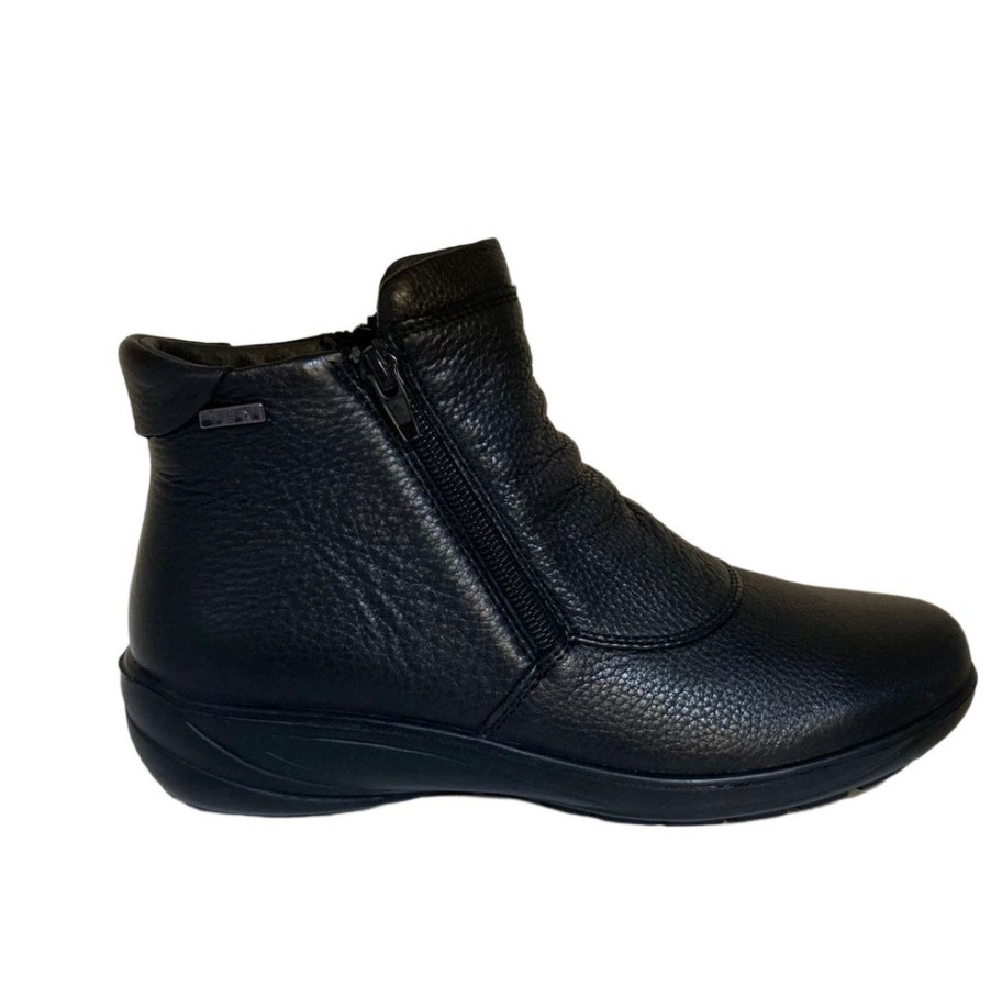 Footwear G Comfort Ankle Boots | G Comfort - P-9521 Black Waterproof Double Zip