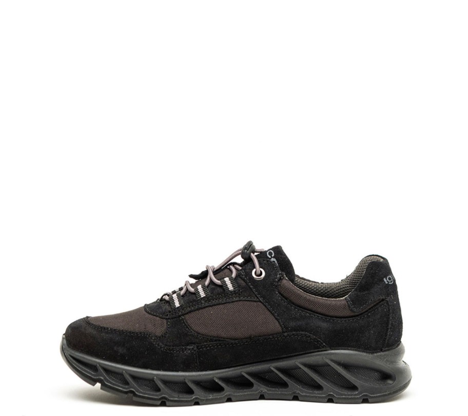 Footwear Igi & Co | Igi & Co - Black Goretex Trainer