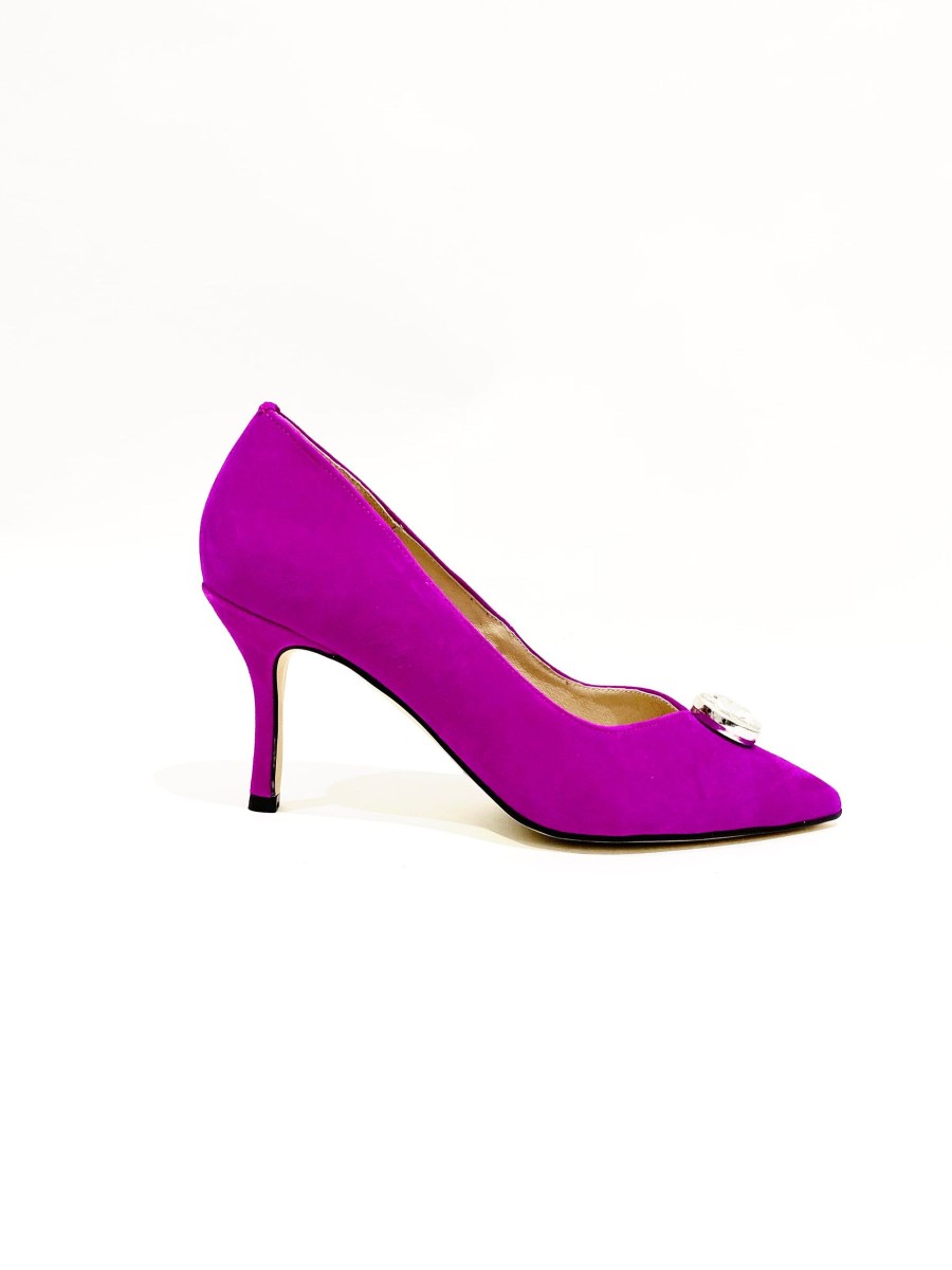 Footwear Rachel's | Rachel'S - Fuschia Court With A Jewel