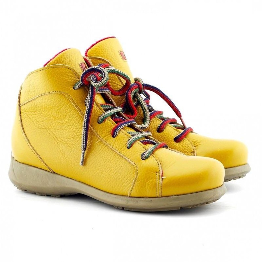 Footwear Jose Saenz | Jose Saenz - Mustard Ankle Boots