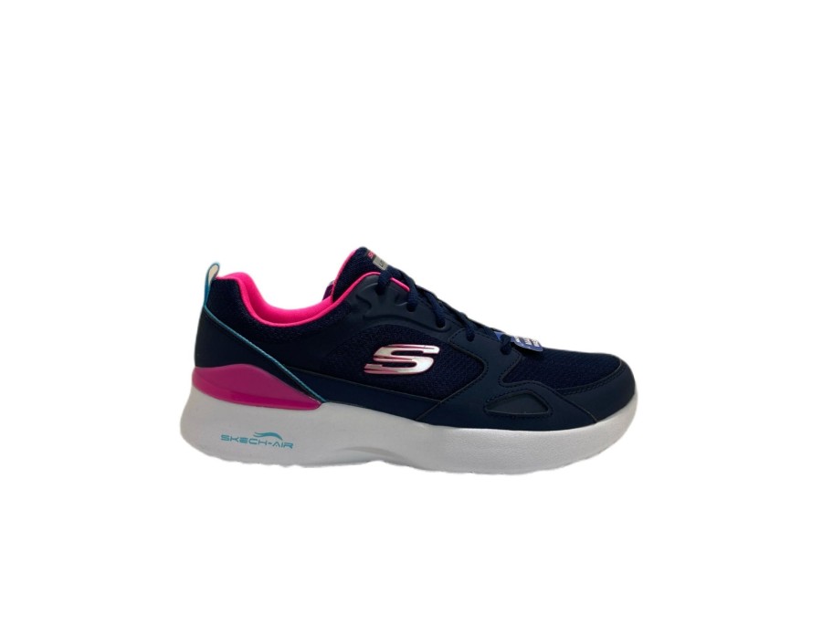 Footwear Skechers | Skechers - Navy And Pink Skech-Air