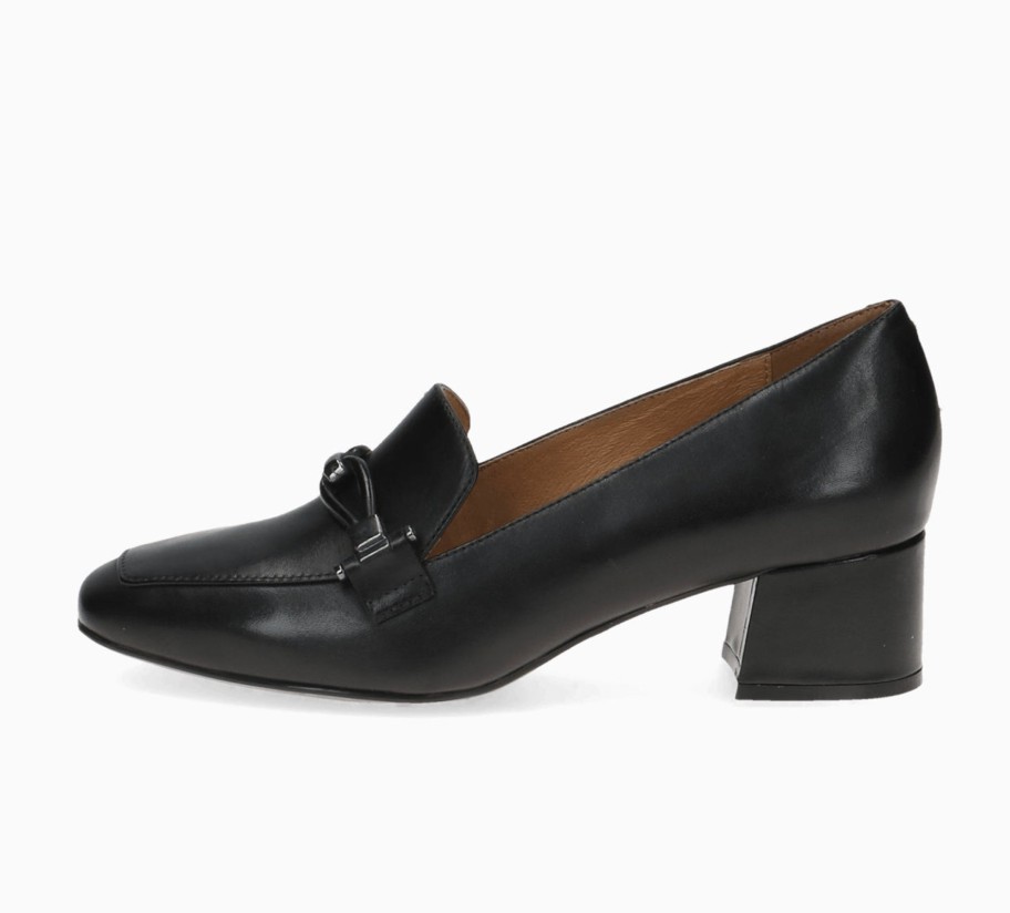 Footwear Caprice | Caprice - 24301 Black Loafer Medium Heel