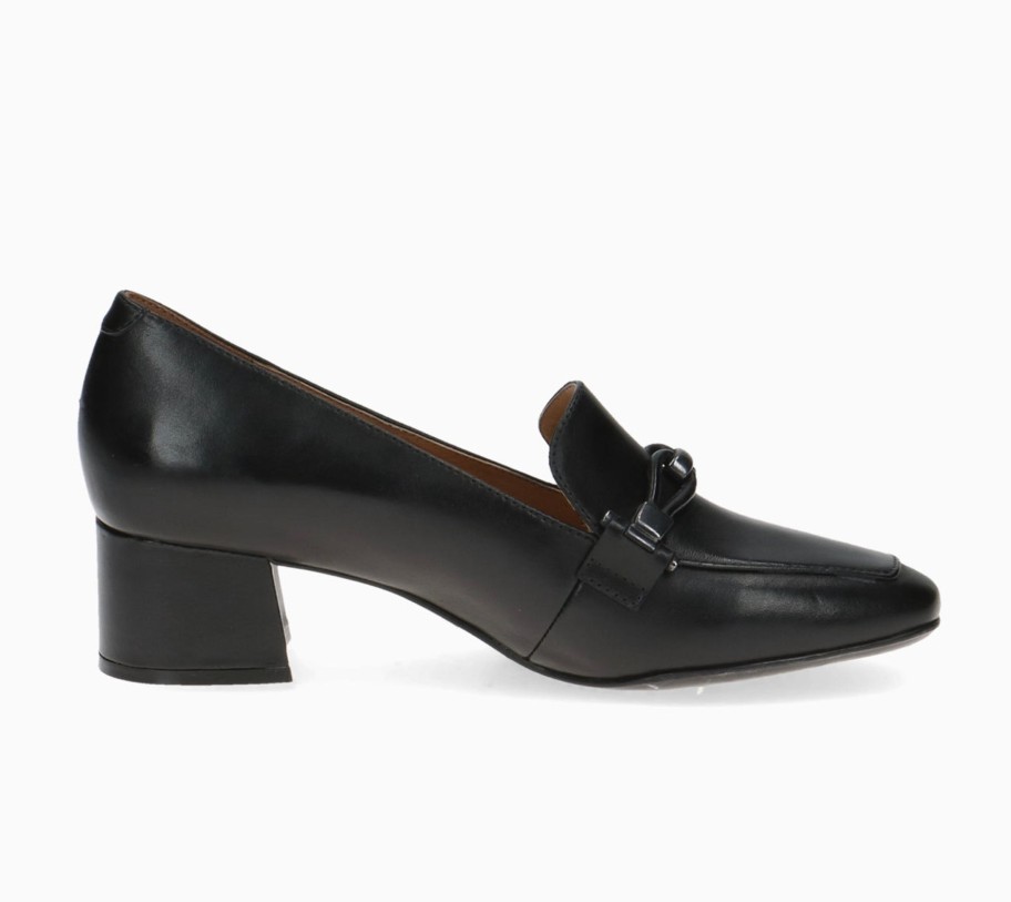 Footwear Caprice | Caprice - 24301 Black Loafer Medium Heel