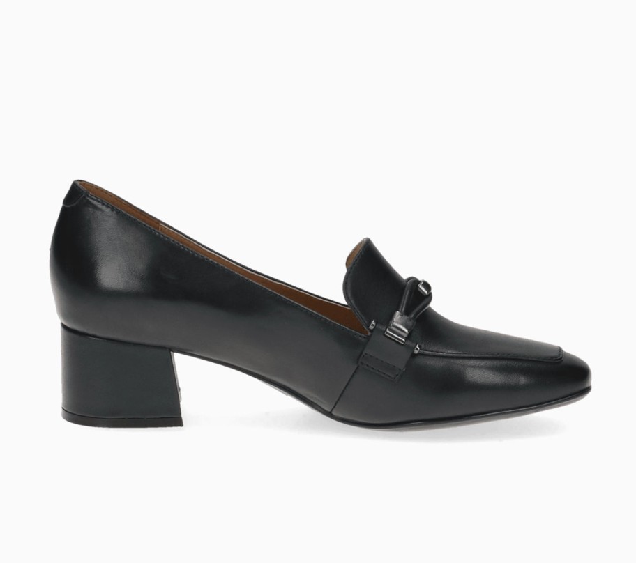 Footwear Caprice | Caprice - 24300 Navy Loafer Block Heel