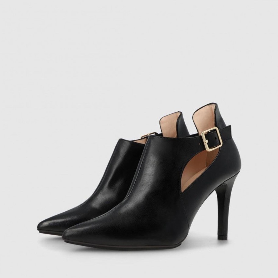 Footwear Lodi Ankle Boots | Lodi - Resena Black Buckle Shoe Boot