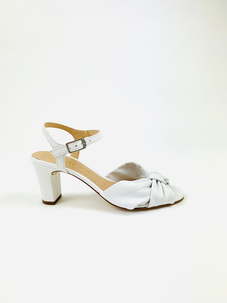 Footwear Unisa | Unisa - Malvina White Knot Sandal