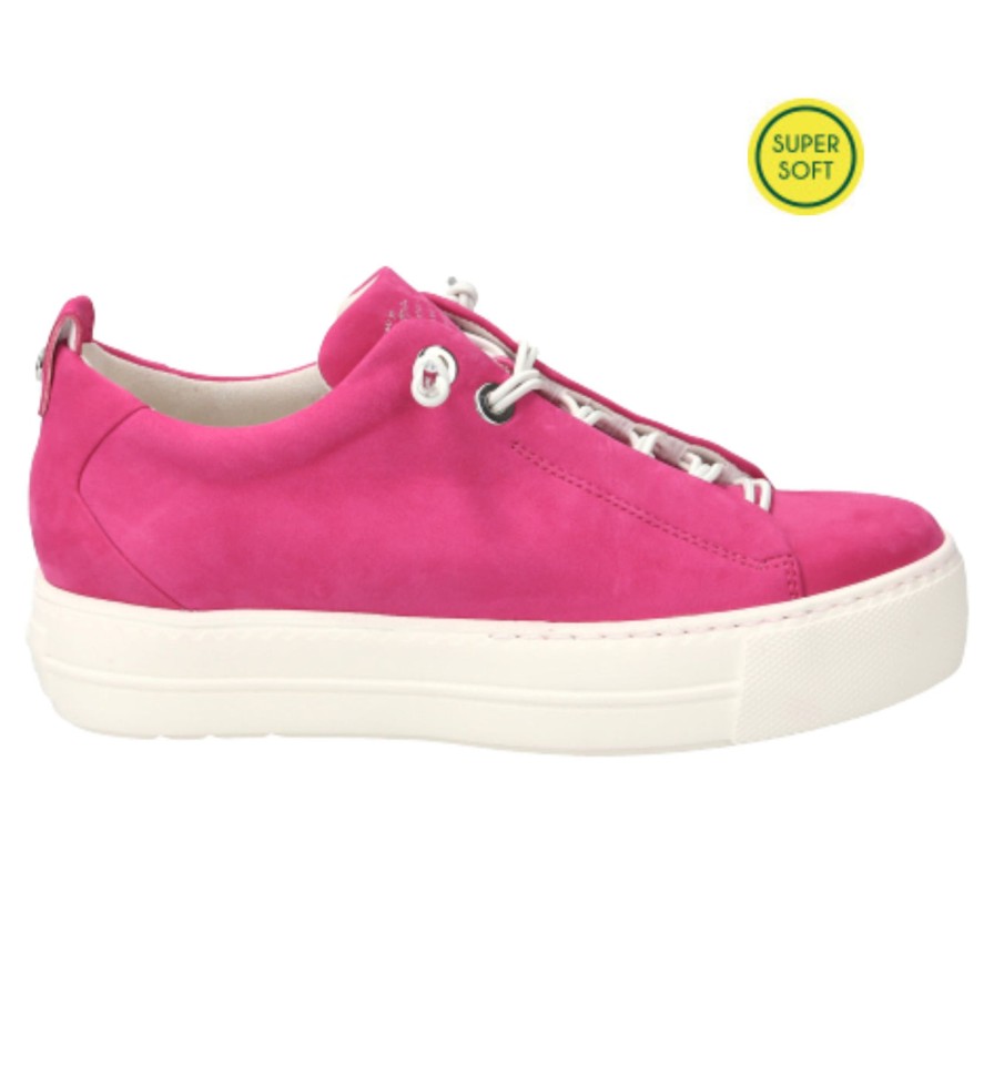 Footwear Paul Green | Paul Green - 5017 Pink Slip On Trainer