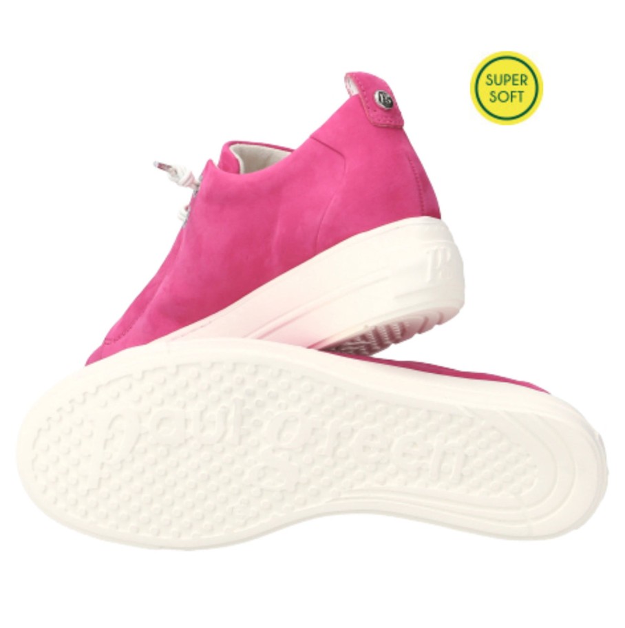 Footwear Paul Green | Paul Green - 5017 Pink Slip On Trainer