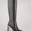 Footwear Kate Appleby Knee High Boots | Kate Appleby - Fordwich Black Leather Look Knee High Boot