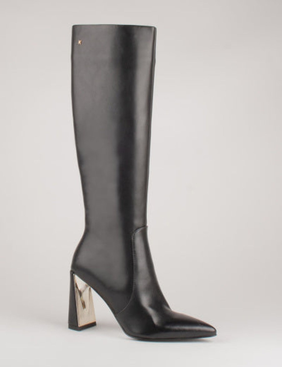 Footwear Kate Appleby Knee High Boots | Kate Appleby - Fordwich Black Leather Look Knee High Boot