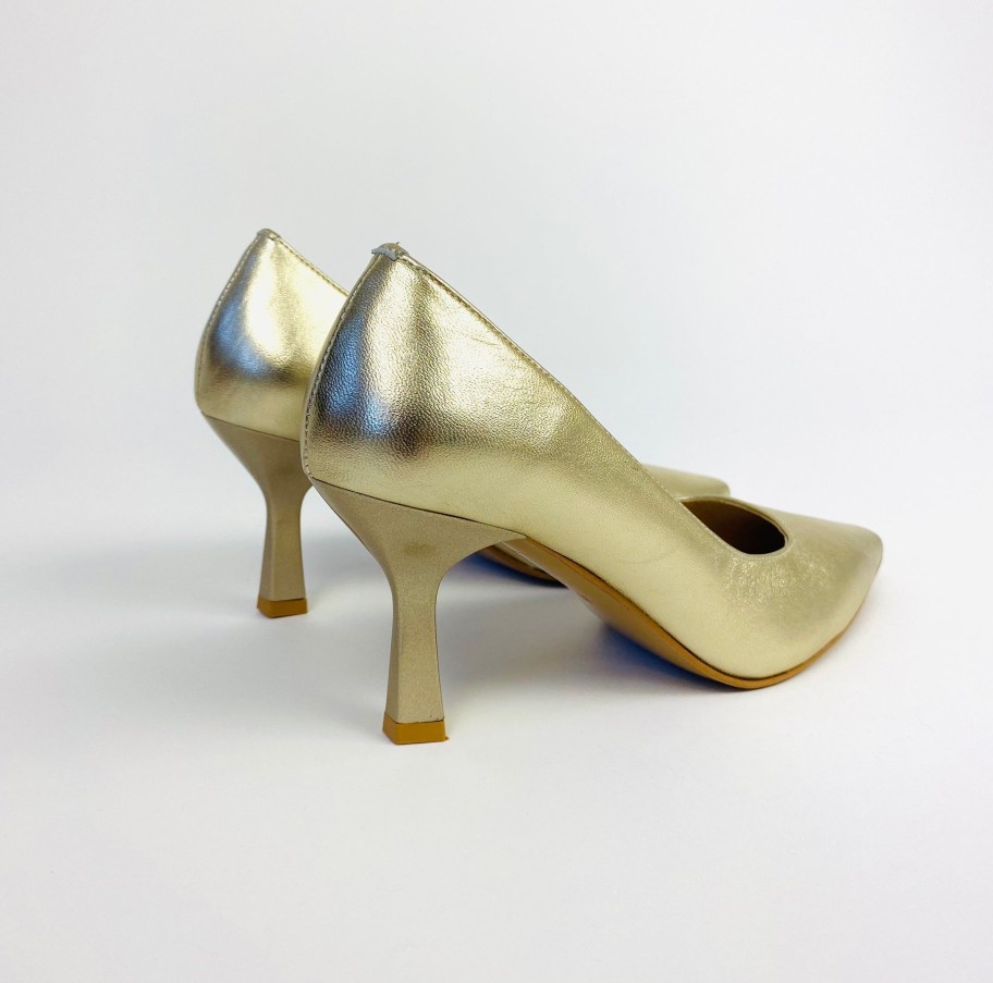 Footwear Rachel's | Rachels - Gold Court Shoe