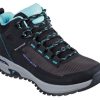 Footwear Skechers Waterproof Shoes & Boots | Skechers - Black And Turquoise Waterproof Hiking Boot