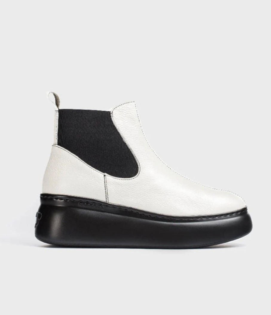 Footwear Wonders Ankle Boots | Wonders - A-2604 Winter White Chelsea Boot