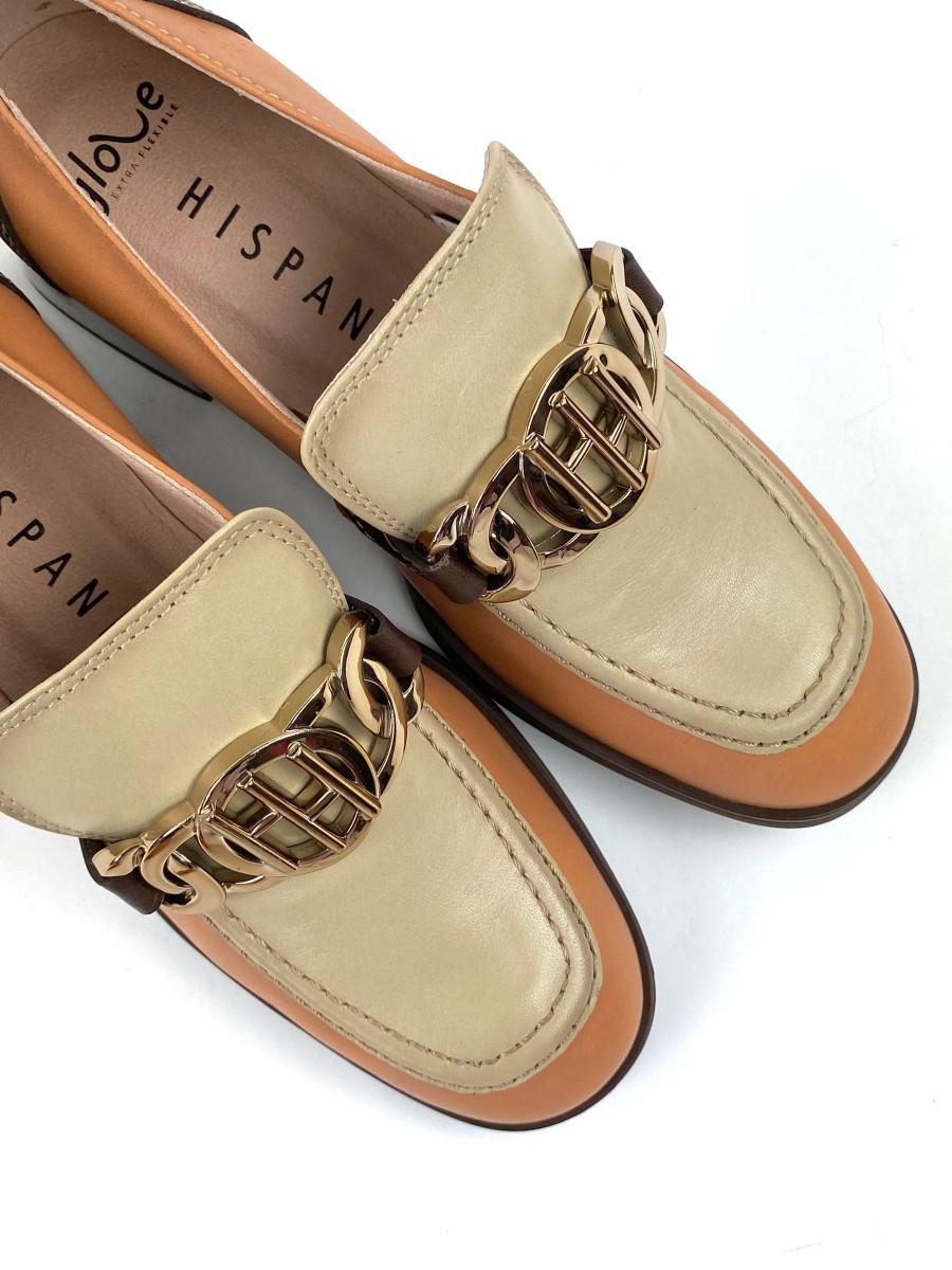 Footwear Hispanitas | Hispanitas - Ch1233103 Apricot And Beige Loafer