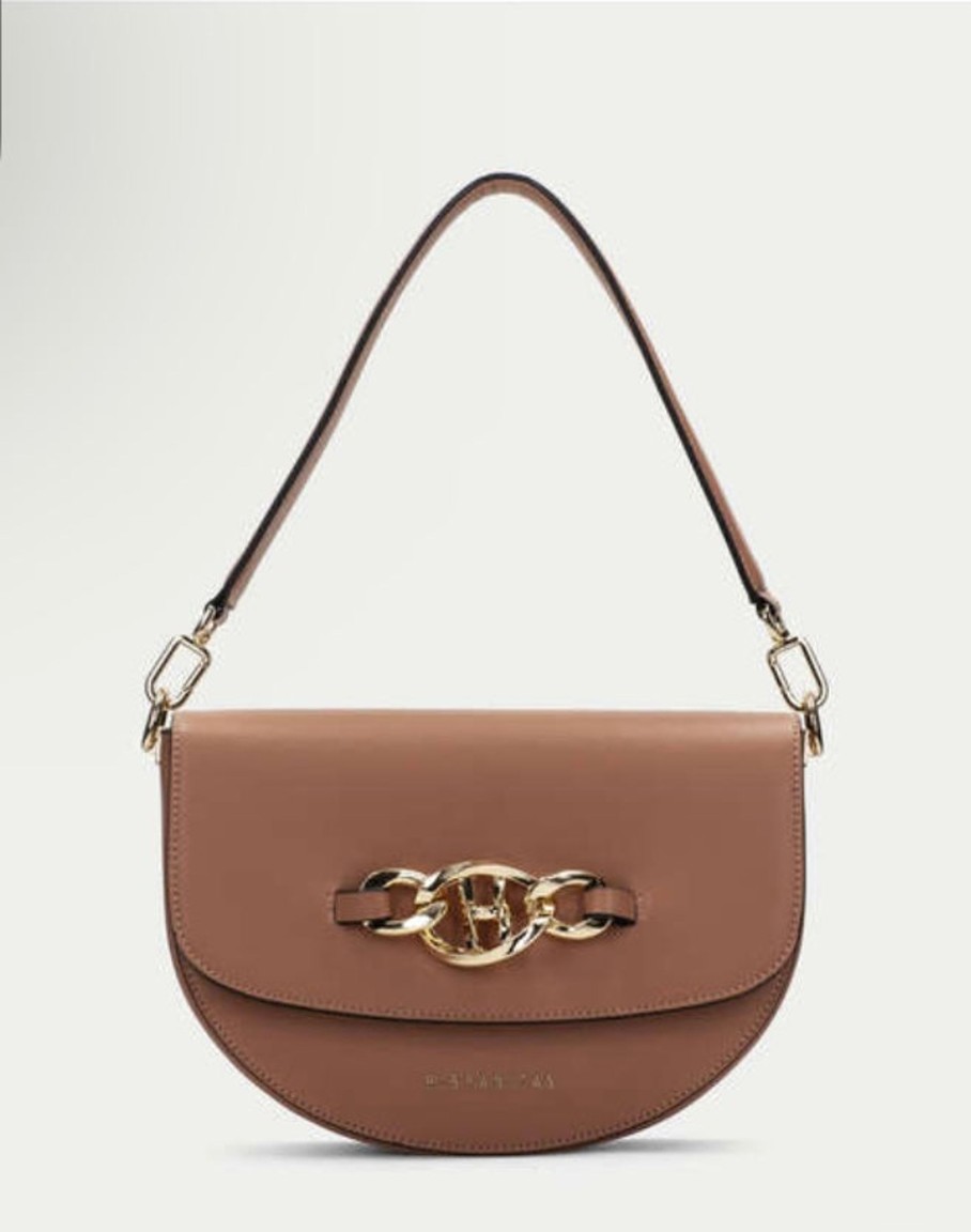 Bags Hispanitas | Hispanitas - B1232944 Apricot Leather Half Moon Crossbody