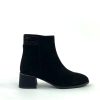 Footwear Loretta Vitale Ankle Boots | Loretta Vitale - M568 Black Suede Jewel Heel