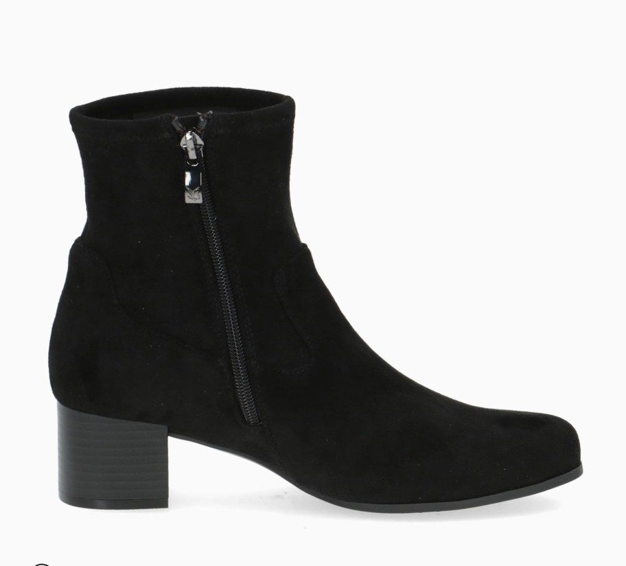 Footwear Caprice Ankle Boots | Caprice - 25316 Black Stretch Ankle Boot