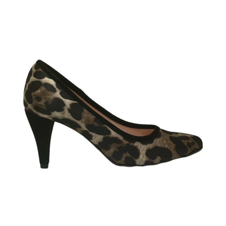 Footwear Le Babe | Le Babe - Leopard Court Shoe With A High Heel