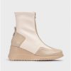 Footwear Wonders Ankle Boots | Wonders - G-6614 Taupe Cream Wedge