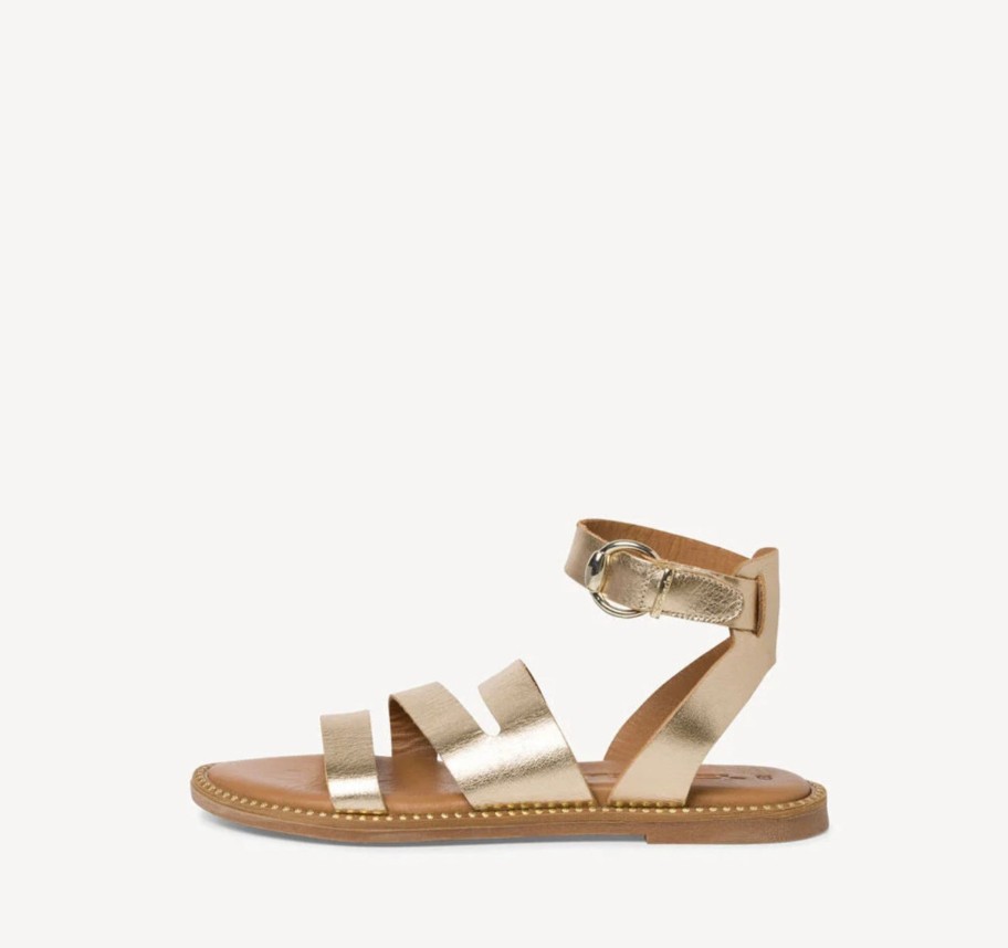 Footwear Tamaris | Tamaris - 28153 Gold Gladiator Sandal