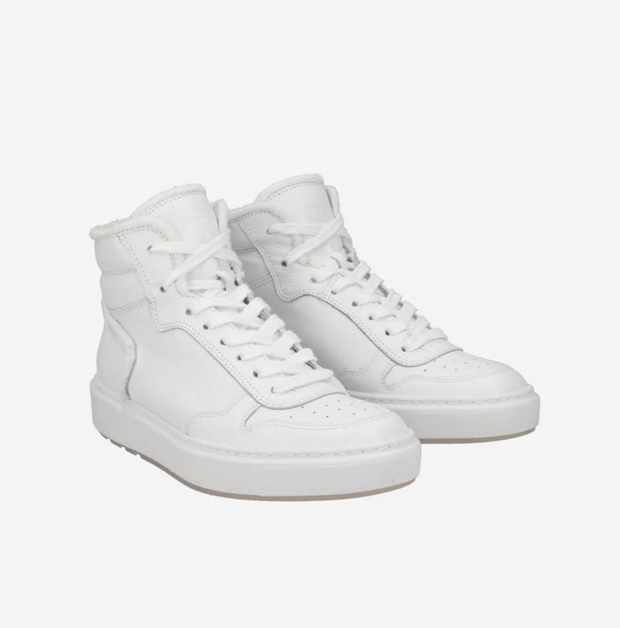 Footwear Paul Green Ankle Boots | Paul Green - 5225 White Hi Top Trainer