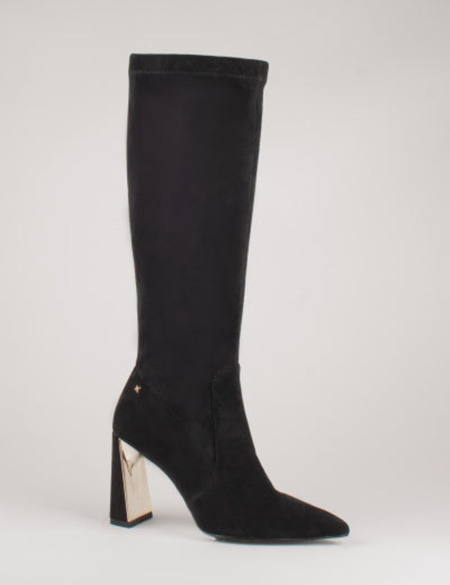 Footwear Kate Appleby Knee High Boots | Kate Appleby - Fazeley Black Suede Look Knee High Boot