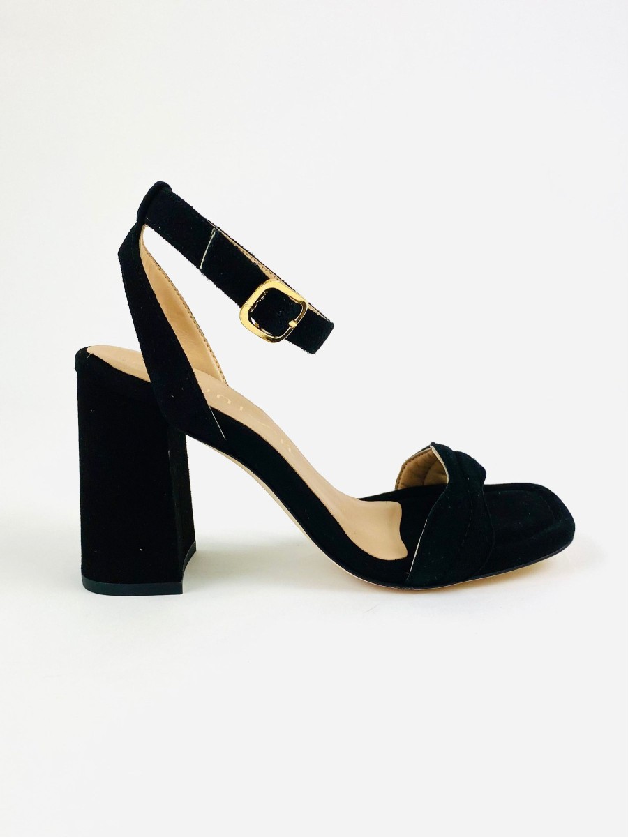 Footwear Unisa | Unisa- Sacro Black Suede Sandal