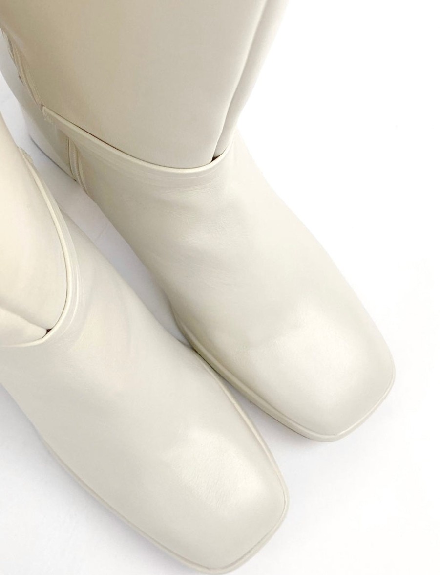 Footwear Lodi | Lodi - Kalima Ivory Knee High Boot