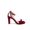 Footwear Unisa | Unisa- Red Suede Strap Sandal