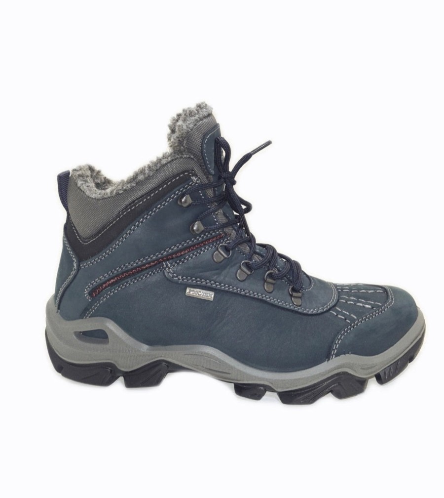 Footwear Imac | Imac - Navy Waterproof Hiking Boot