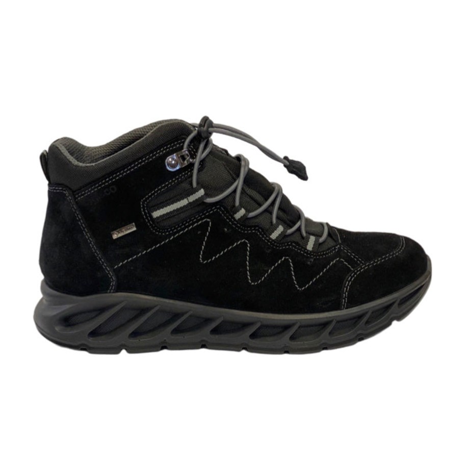 Footwear Igi & Co Waterproof Shoes & Boots | Igi & Co - Black Gore-Tex [Waterproof] Hiking Boot