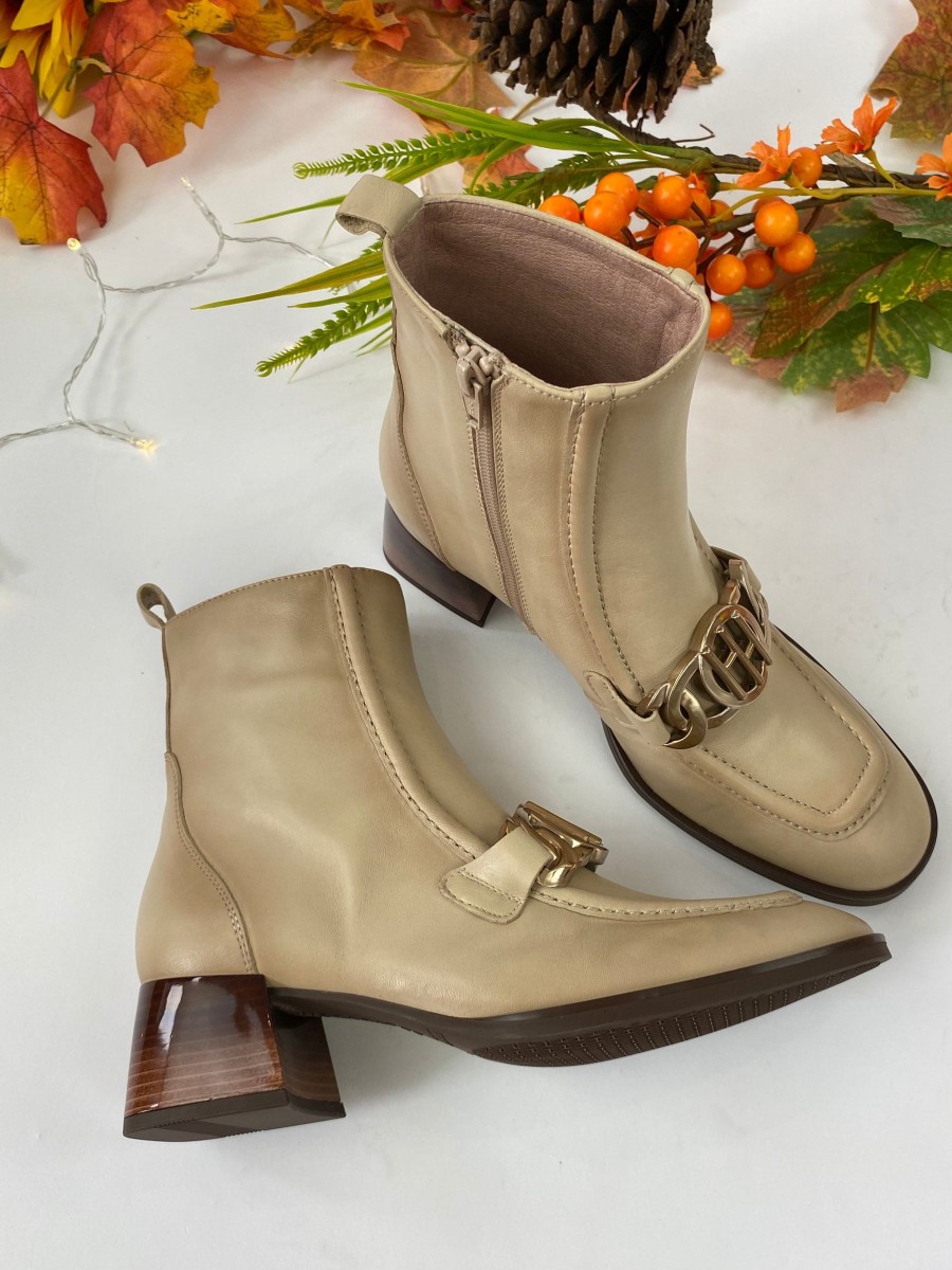 Footwear Hispanitas Ankle Boots | Hispanitas - H1232993 Cream Buckle Ankle Boot