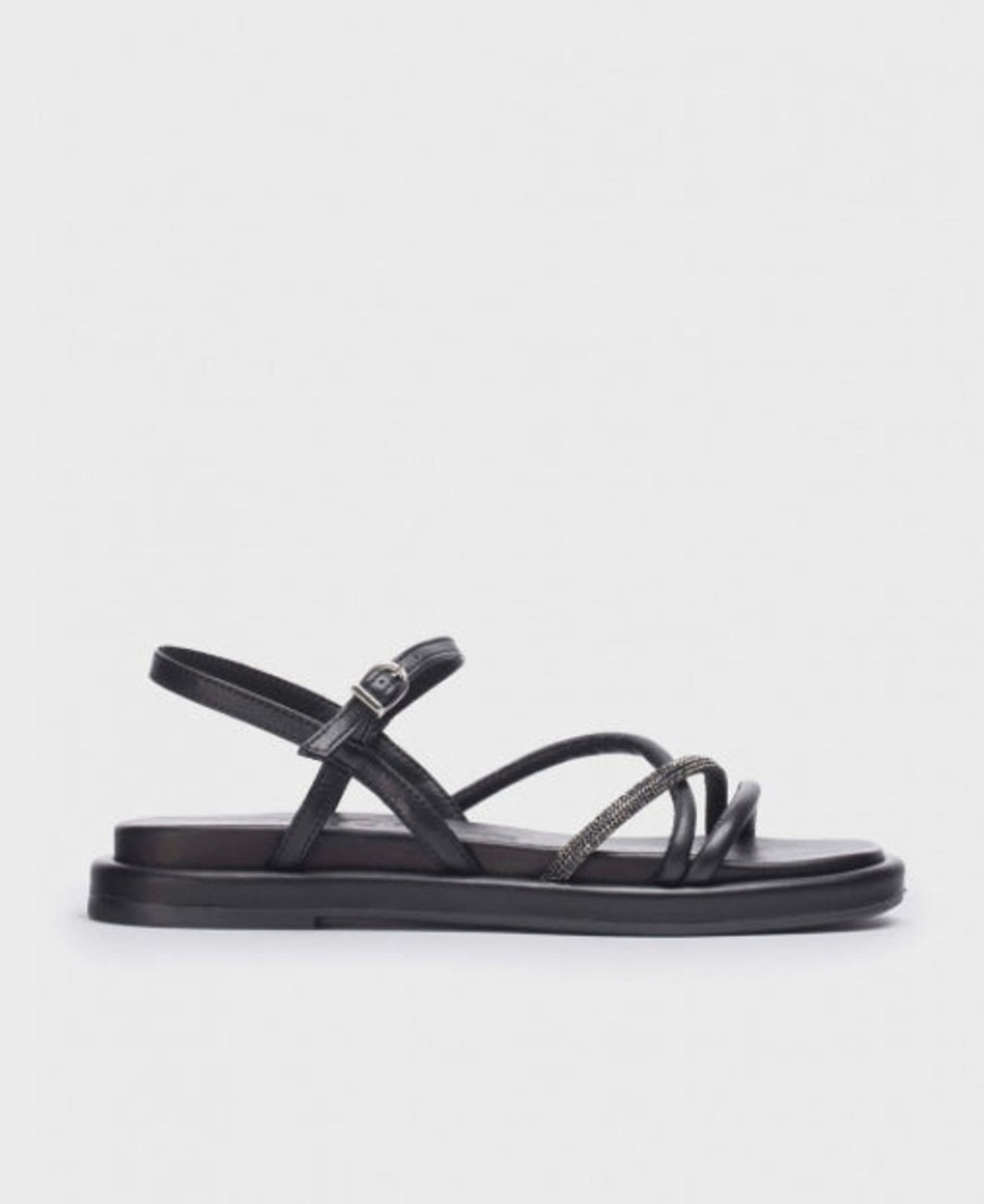 Footwear Wonders | Wonders - A-3301 Black Gladiator Sandal