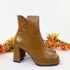 Footwear Wonders Ankle Boots | Wonders - Santo Tan Platform Ankle Boot