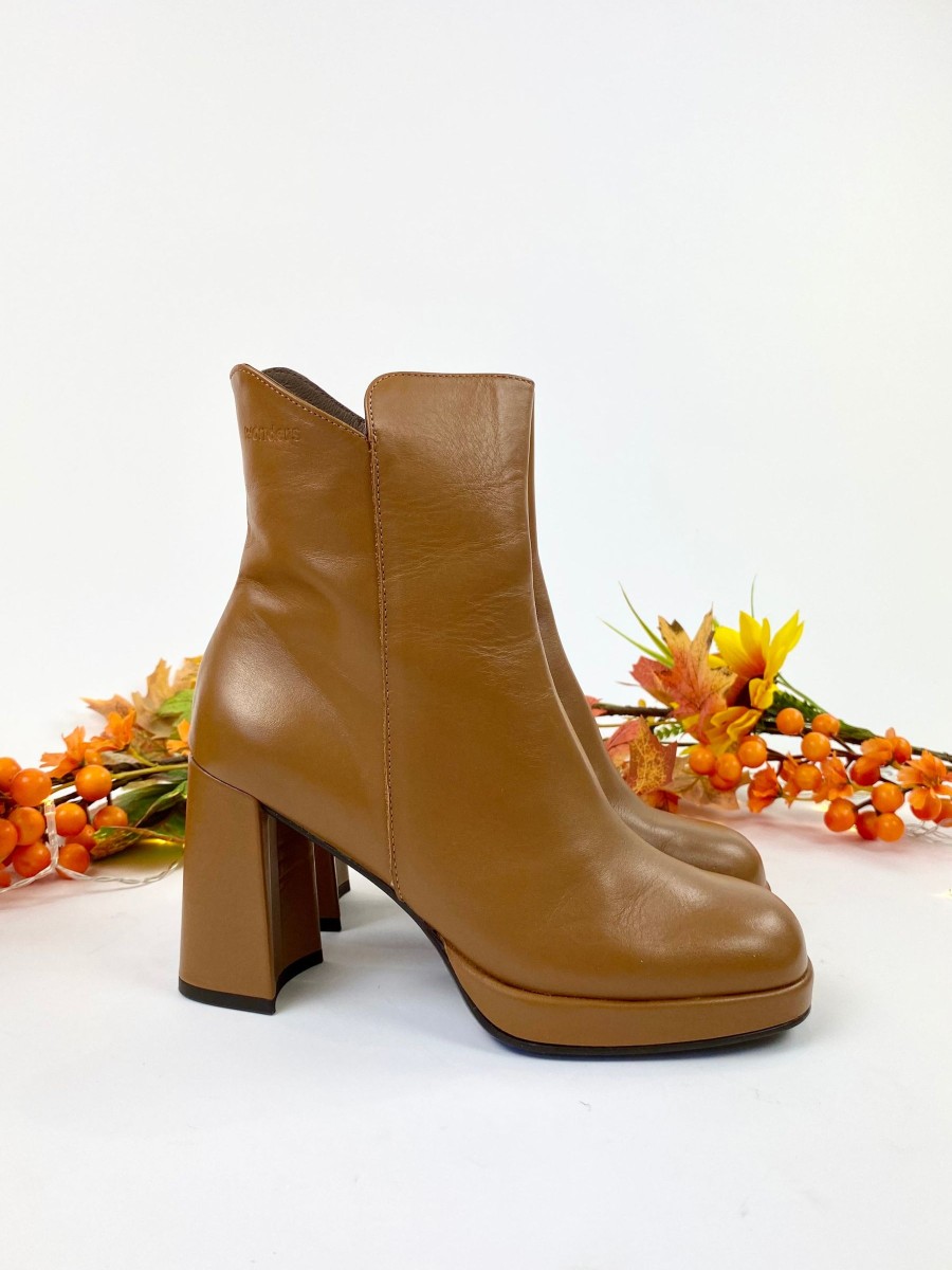 Footwear Wonders Ankle Boots | Wonders - Santo Tan Platform Ankle Boot