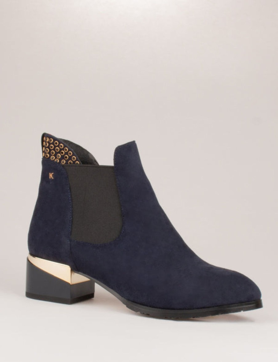 Footwear Kate Appleby Ankle Boots | Kate Appleby - Acle Navy Suede Ankle Boot