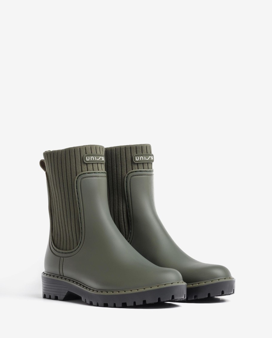 Footwear Unisa Waterproof Shoes & Boots | Unisa - Green Funky Wellys