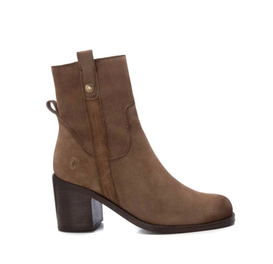 Footwear Carmela Ankle Boots | Carmela - 160937 Taupe Suede Ankle Boot