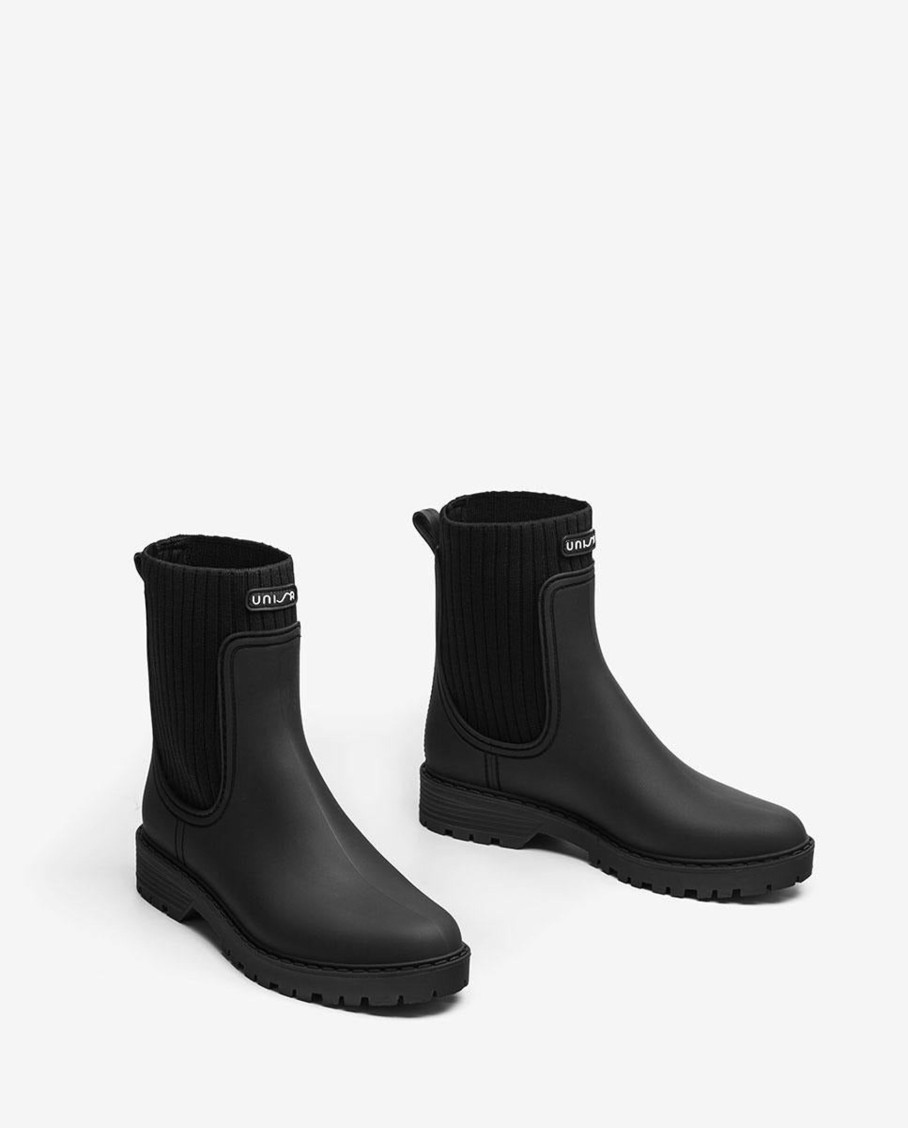 Footwear Unisa Waterproof Shoes & Boots | Unisa - Black Funky Wellys