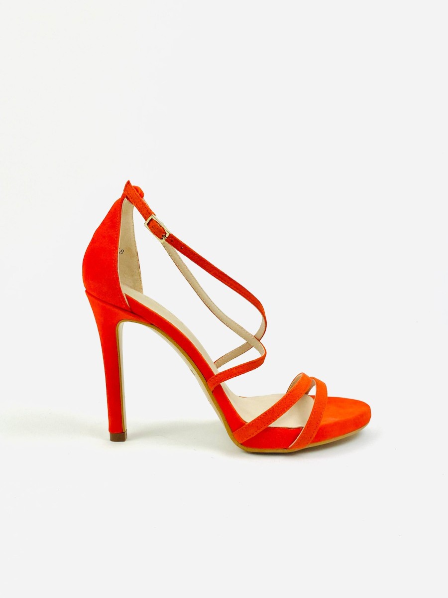 Footwear Lodi | Lodi - Yuriko-Orange Suede Sandal