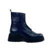 Footwear Wonders Ankle Boots | Wonders - C-7205 Navy Laced Biker Boot