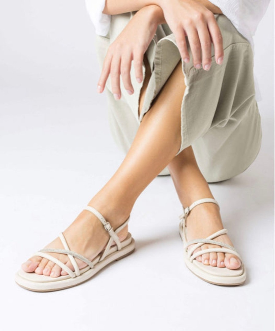 Footwear Wonders | Wonders - A-3301 Cream Gladiator Sandals