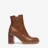 Footwear NeroGiardini | Nerogiardini - I308981D Tan Block Heel Ankle Boot