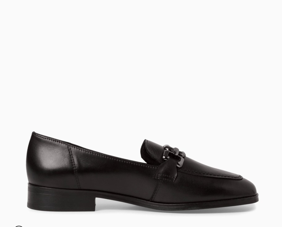 Footwear Tamaris | Tamaris - 24213 Tamaris Black Silver Chain Loafer