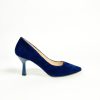 Footwear Rachel's | Rachel'S - Navy Suede Court Shoe