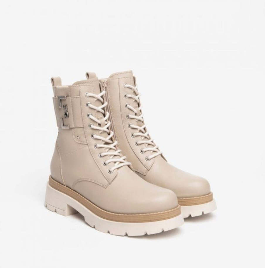 Footwear NeroGiardini Ankle Boots | Nerogiardini - I309151D Oat Biker Boot