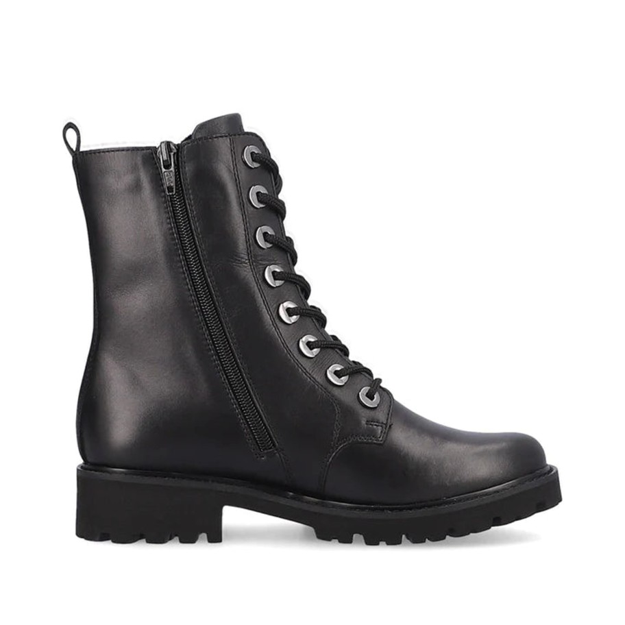 Footwear Remonte Ankle Boots | Remonte - D8668 Black Elastic Biker Boot